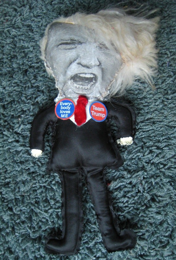 1 Trump Voodoo Doll In Suit W Signature By Leftfieldfolk On Etsy