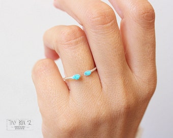 Raw TURQUOISE Ring,Turquoise Sterling Silver Ring,Raw Stone Ring, Turquoise Ring,Stackable Rings, Raw Stone Jewelry, Turquoise, Raw Stones,