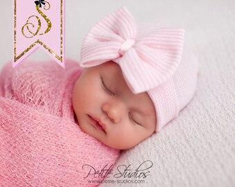 NEWBORN BOW, newborn bow hat, baby girl newborn hat hat, girl newborn, baby girl newborn outfit, girl newborn photo prop, baby girl newborn