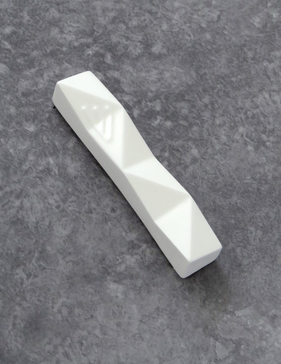 White Mezuzah case Ceramic Modern Judaica for Fits a