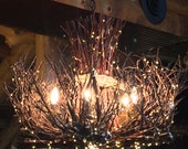Cheyenne -Rustic Twig Chandelier- 5 +1 Candle Chandelier - Tree Branch Chandelier -Twig Light - 300 Fairy Lights - Rustic Pendant Light Cheyenne -Rustic Twig Chandelier- 5 +1 Candle Chandelier - Tree Branch Chandelier -Twig Light - 300 Fairy Lights - Rustic Pendant Light