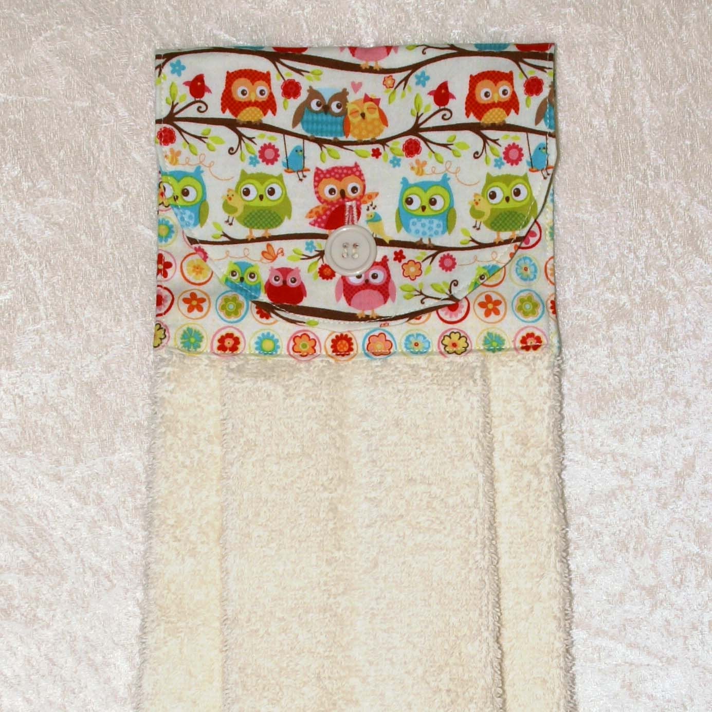 Hanging Kitchen Towel Owl Tea Towel Hanging Dish Towel