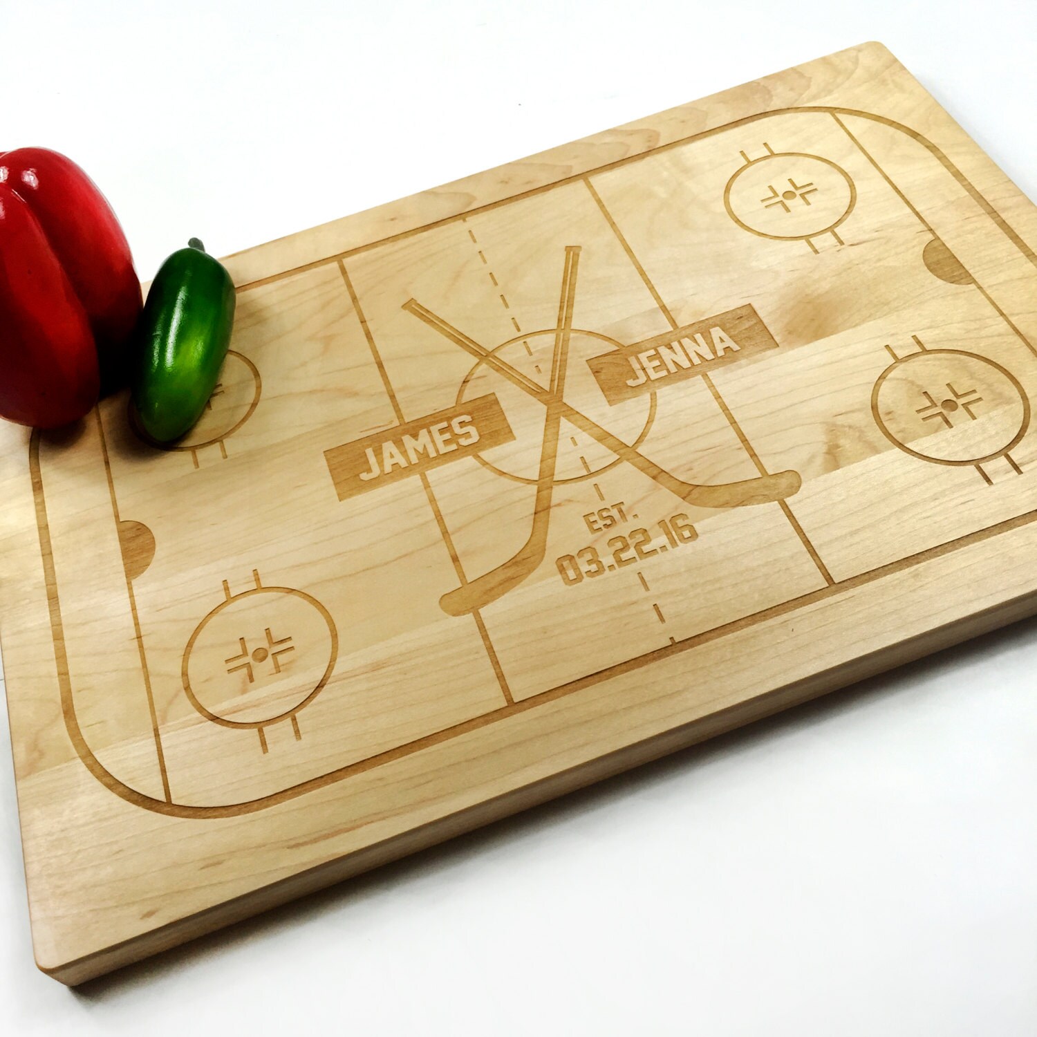 Wedding Gift Cutting Board cutting board personalized wedding gift hockey fan rink Wedding Gift Cutting Board cutting board personalized wedding gift hockey fan rink
