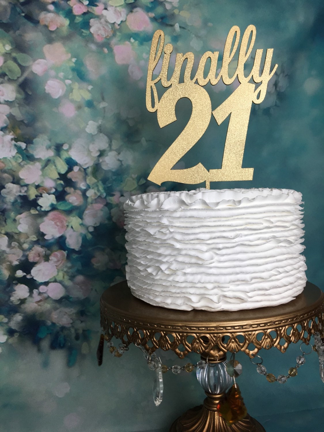Glitter Cake Topper Finally 21 21st Birthday Wooden Rustic Glitter Cake Topper Finally 21 21st Birthday Wooden Rustic