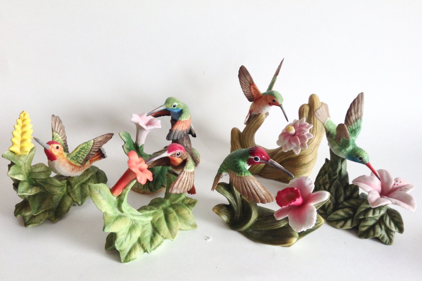 Vintage Hummingbird Collection Set Of 6 by realsimpledeals on Etsy