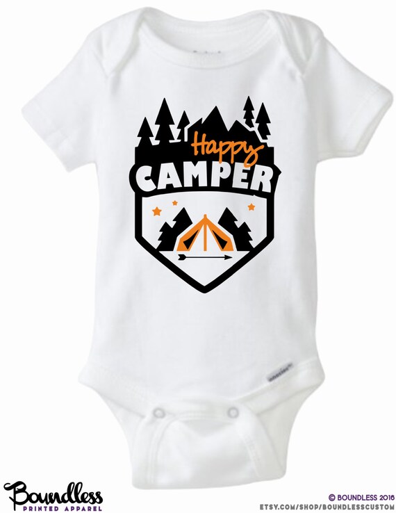 Camping Onesie Happy Camper Onesie Camping Baby Happy