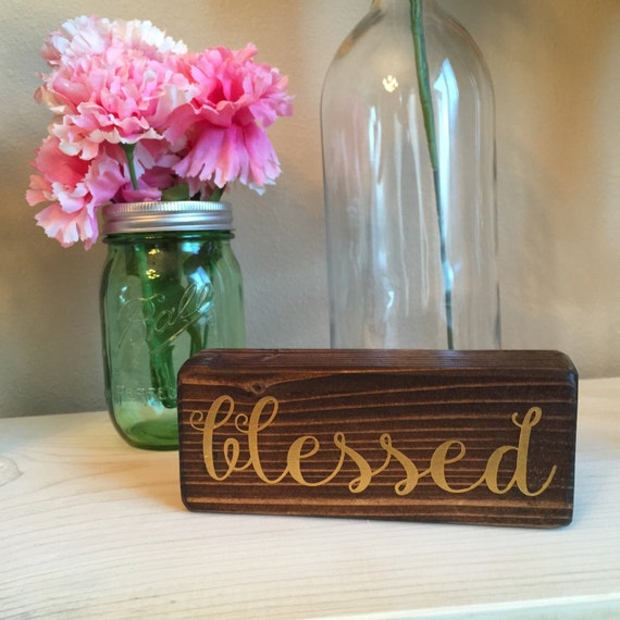 Blessed Sign Blessed Word Blessed Art Blessed by LambandLaurel