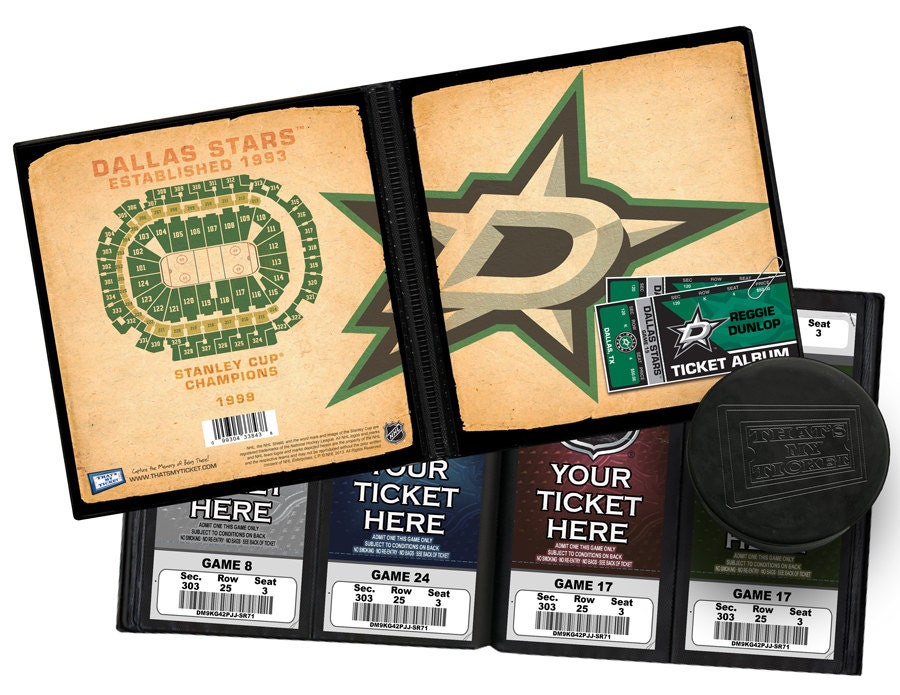 Personalized Dallas Stars Ticket Album Officially Licensed