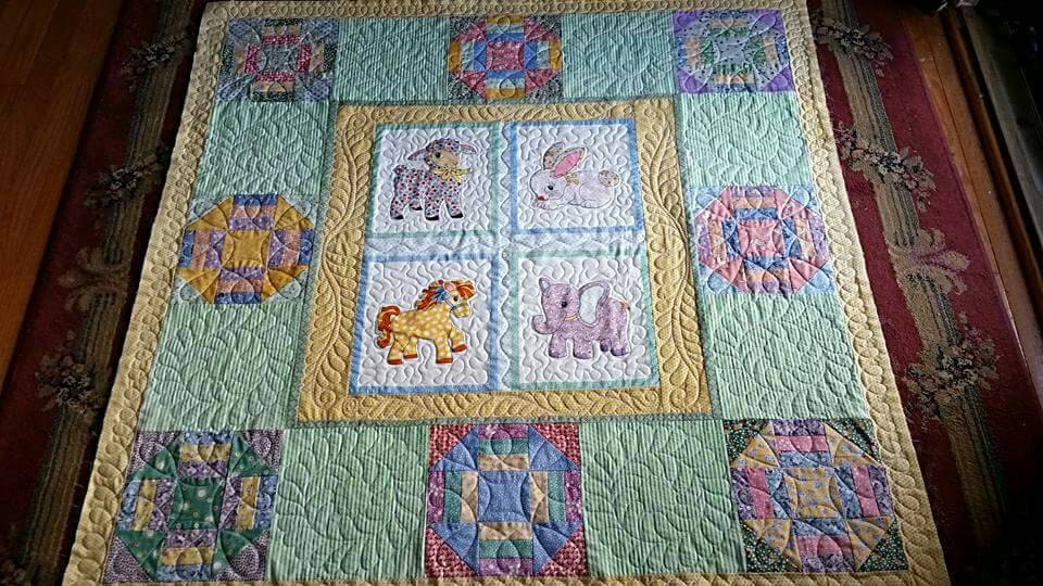 Vintage Style Baby Quilt 48x48