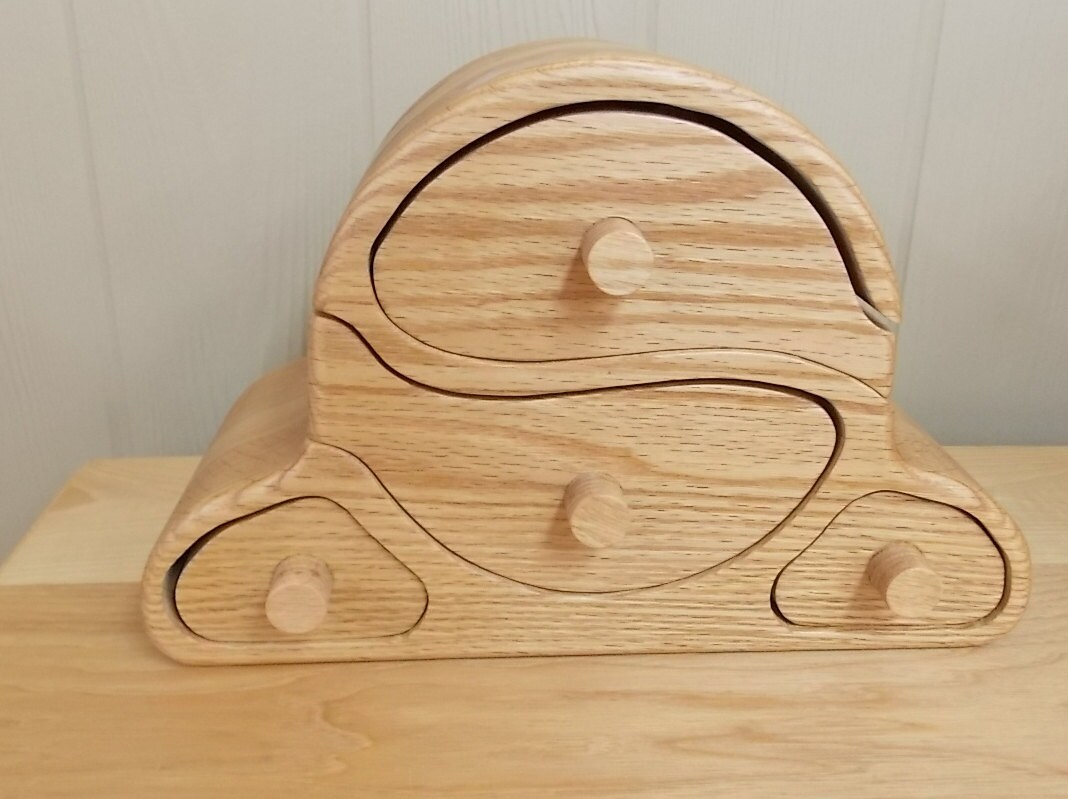 Bandsaw Box Oak 4 Drawer Jewelry Box