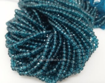4mm , London Blue Topaz Rondelle, 13 Inch