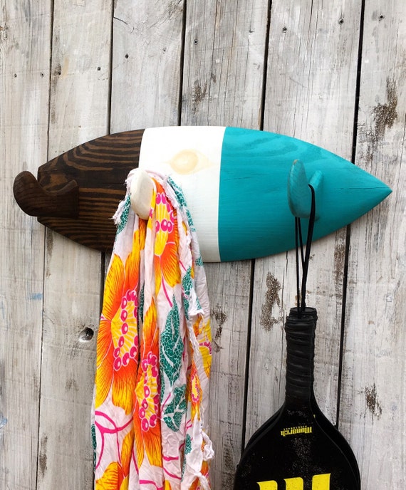 surf fin coat rack