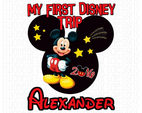 My First Disney Trip Mickey Iron On Digital Download You
