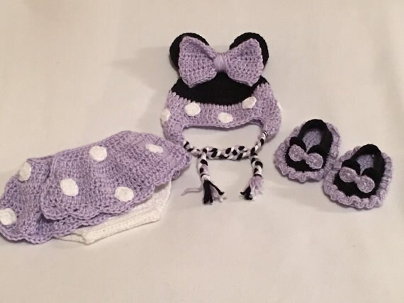 Minnie Knit Hat Baby Minnie Baby Crochet Minnie Minnie