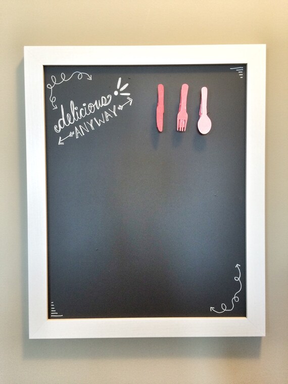 White Rustic chalkboard Memo Board by cherrytreegallery