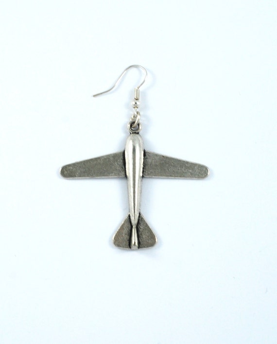 Aircraft earring in metal airplane earring plane earrings