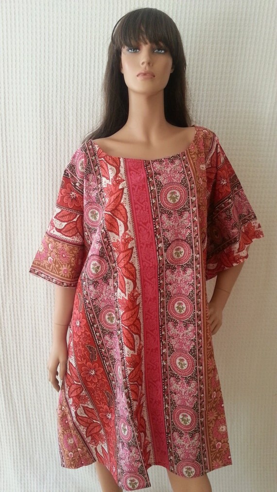 Plus size Indian Printed Cotton Kaftan Caftan dress by 