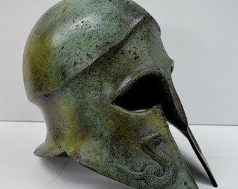 Miltiades helmet bronze marble based from Battle by GreekDemigods