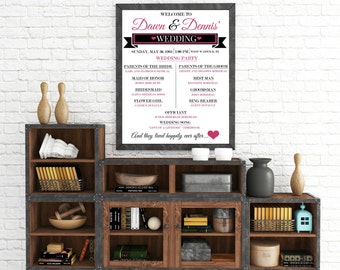 Personalized "Welcome To Our Wedding" Wall Art