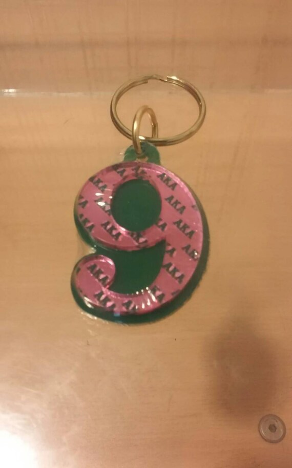 Alpha Kappa Alpha Line Number Keychain 9