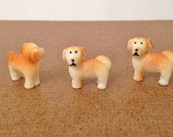 3 pcs Mini Doggy Figurines, Terrarium, Fairy Garden, Art Supply