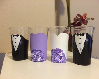 Custom Bridal "party" shot glasses