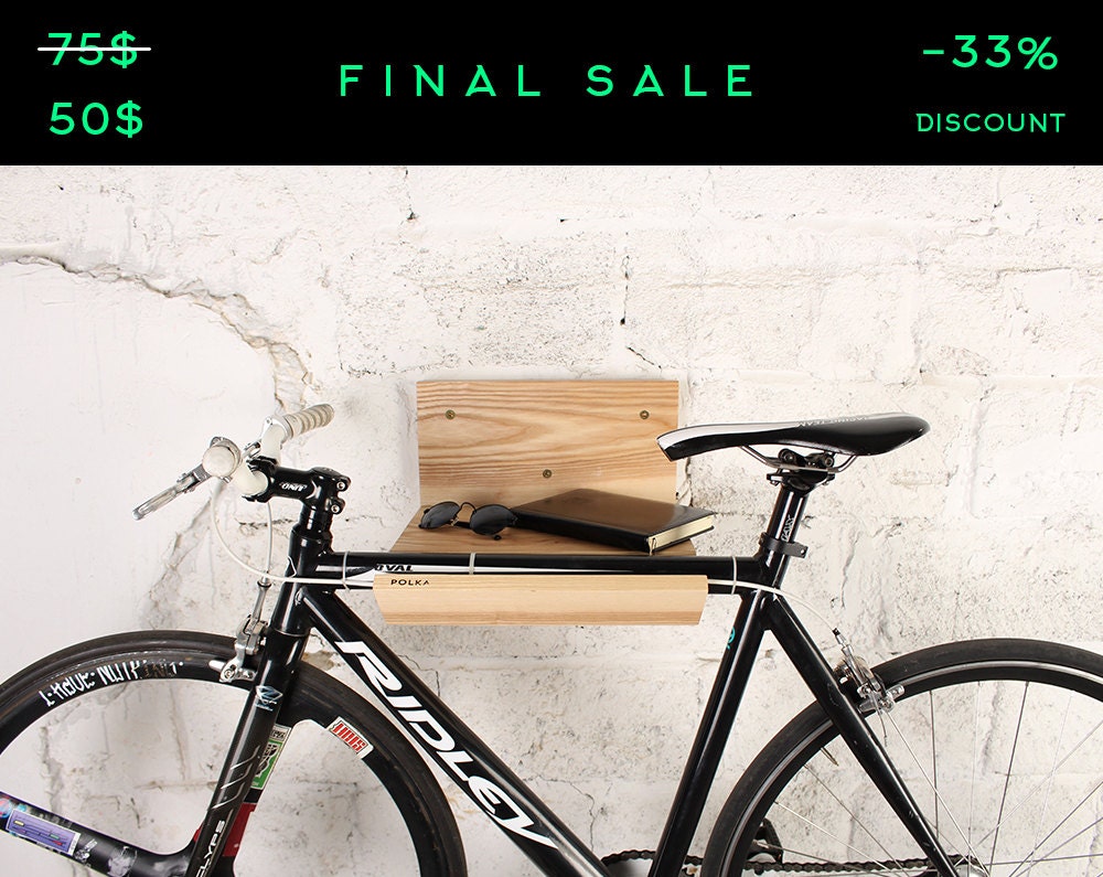 Barcelona wooden rack for a bicycle. ON SALE