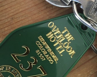 The Shining inspired OVERLOOK HOTEL 'Winter Green' 237 keytag -