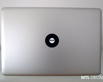 Sunglasses Smiley Macbook Decal / Emoji Macbook Pro Sticker