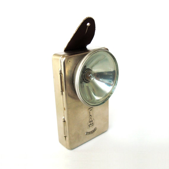 Pocket flashlight Vintage Soviet metal flashlight Vitebsk