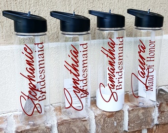 Personalized Water Bottle, Bridesmaid Gift, Bridesmaid Water Bottle, Personalized Tumbler, Office Gift, Bride Team, Customer Gift, Tumbler