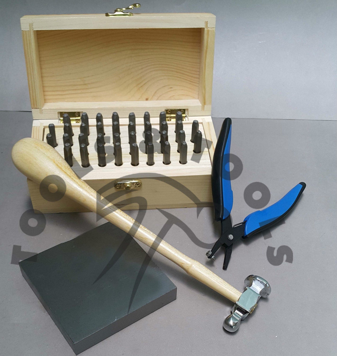 Metal Stamping Tool Kit Alphanumeric Stamps Chasing Hammer