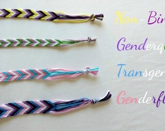 ON SALE: Larger Gender Identity Bracelets // Transgender, Genderqueer, Non-Binary, Genderfluid, Agender, Neutrois, Androgyne