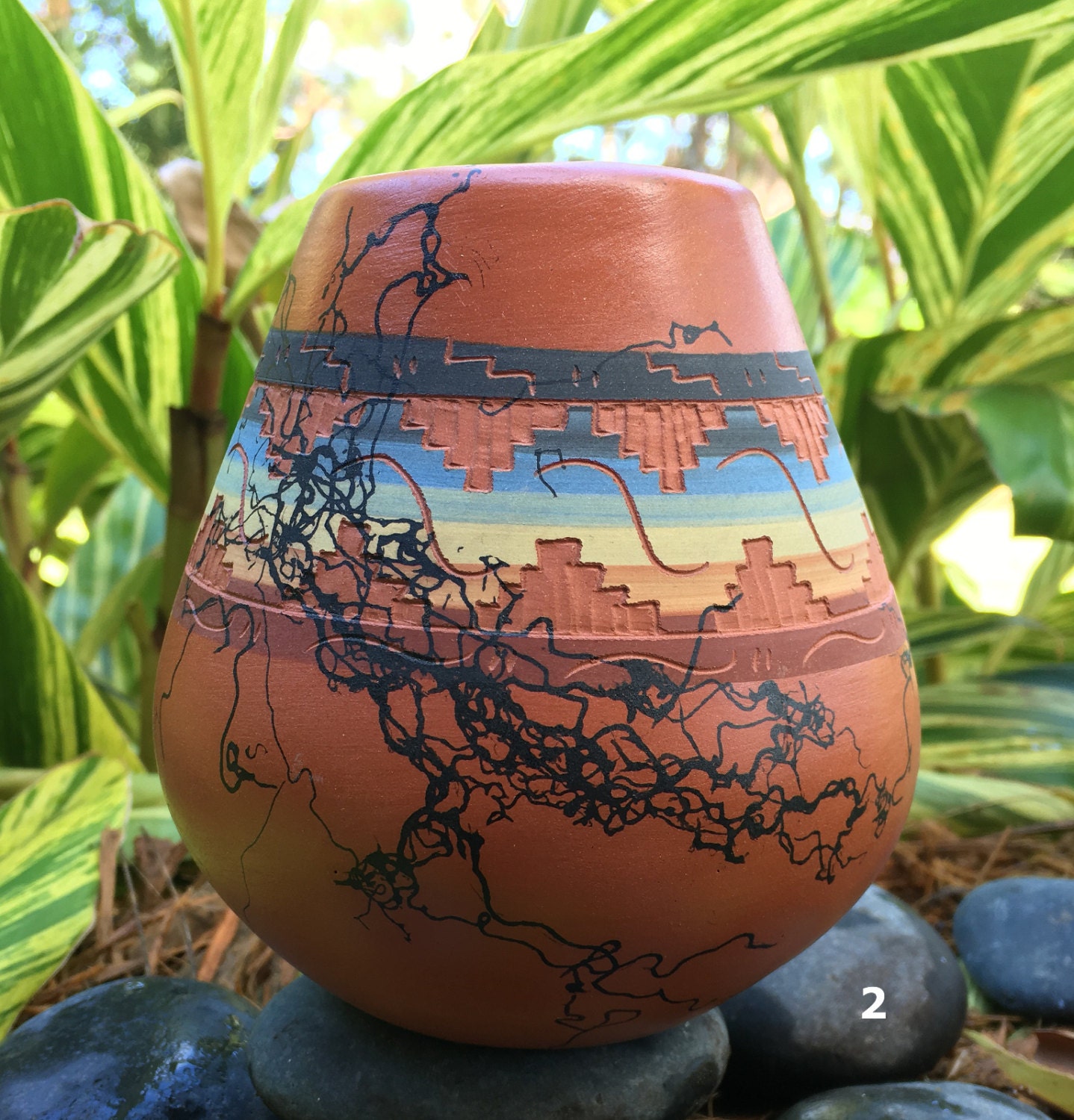 Navajo Vase Navajo Pottery Navajo Art by NewEarthGiftAndBeads