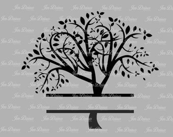 Split Family Tree SVG DXF EPS cutting fil, family tree files, cutting files for cricut silhouette, svg , family tree design,