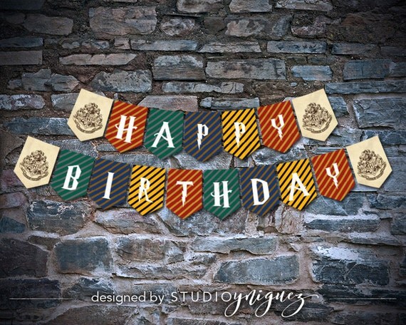 Harry Potter Printable Birthday Banner Harry Potter Happy