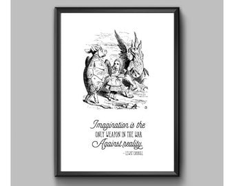 Digital Print – Alice In Wonderland – Imagination Is The Only Weapon