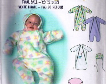 Babies Bunting and Hat and one size blanket bunting/ Nids d'ange et chapeau pour petit bébé et nid d'ange-couverture- Simplicity no 9418