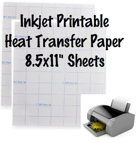 1 Sheet Inkjet Printable HTV Jet Pro SS Printable Heat