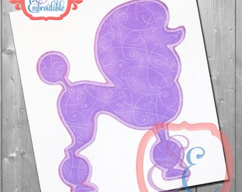 POODLE SHAPE Applique Design For Machine Embroidery INSTANT Download