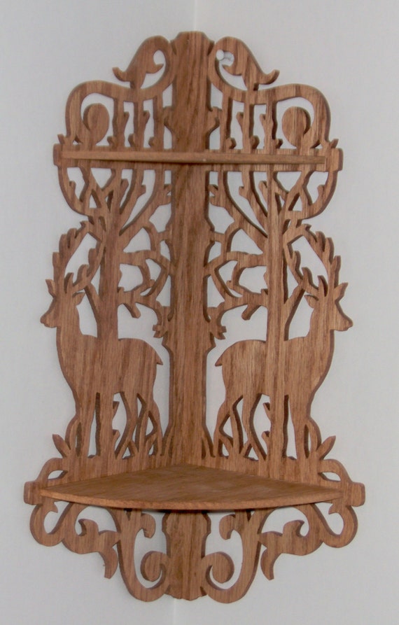 Custom Handmade Deer Corner Shelf