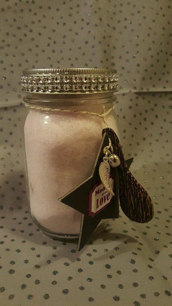 Large 12oz jar of home made bath salts