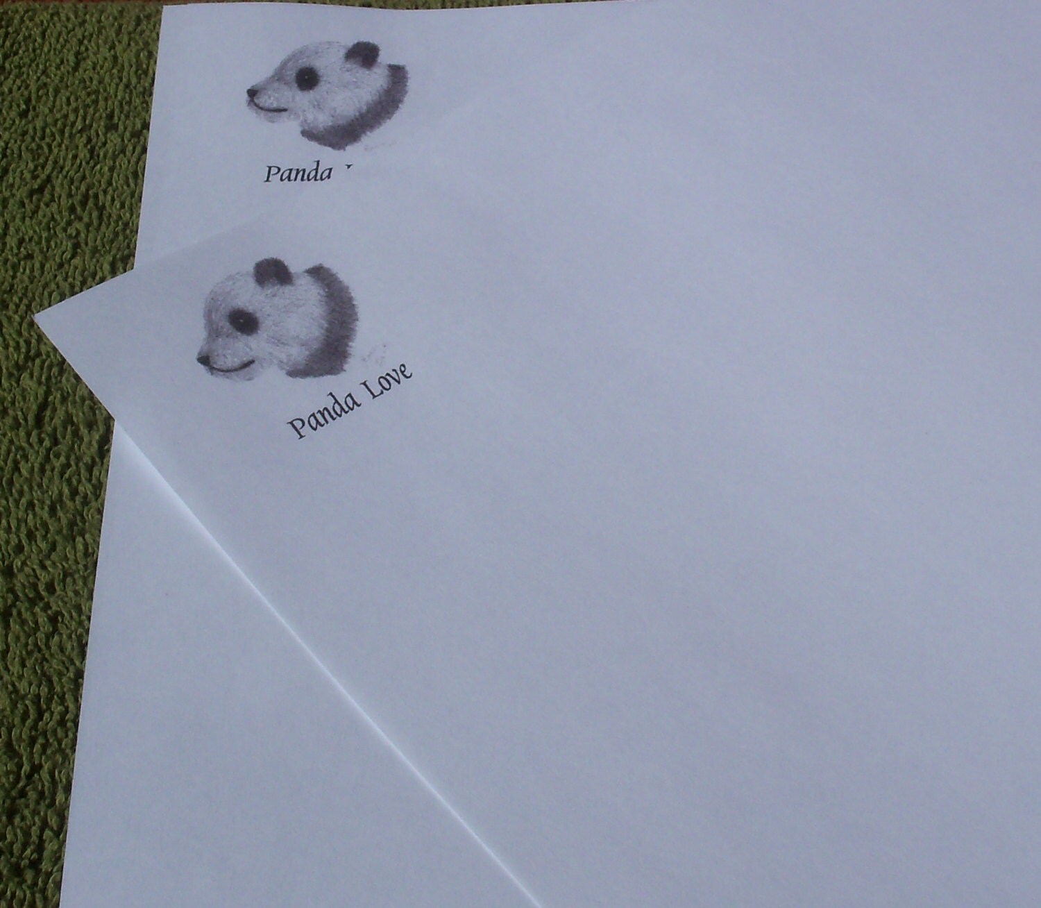 Panda Stationery Letter Sheets 20 Piece By LoraArtandStationery