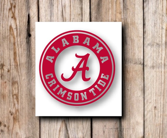 Alabama Crimson Tide Decal Sticker by heartandarrowdecals on Etsy