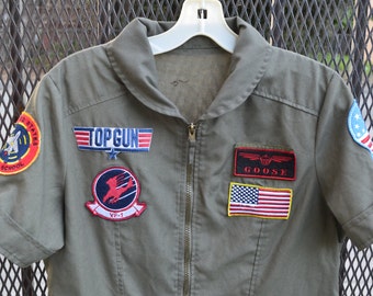TOP GUN military uniform dress Halloween costume retro tom cat summer dress festival