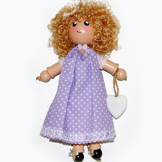 Cotton Reel Doll Large 27cms Tall Spool Doll By Troodlecraft