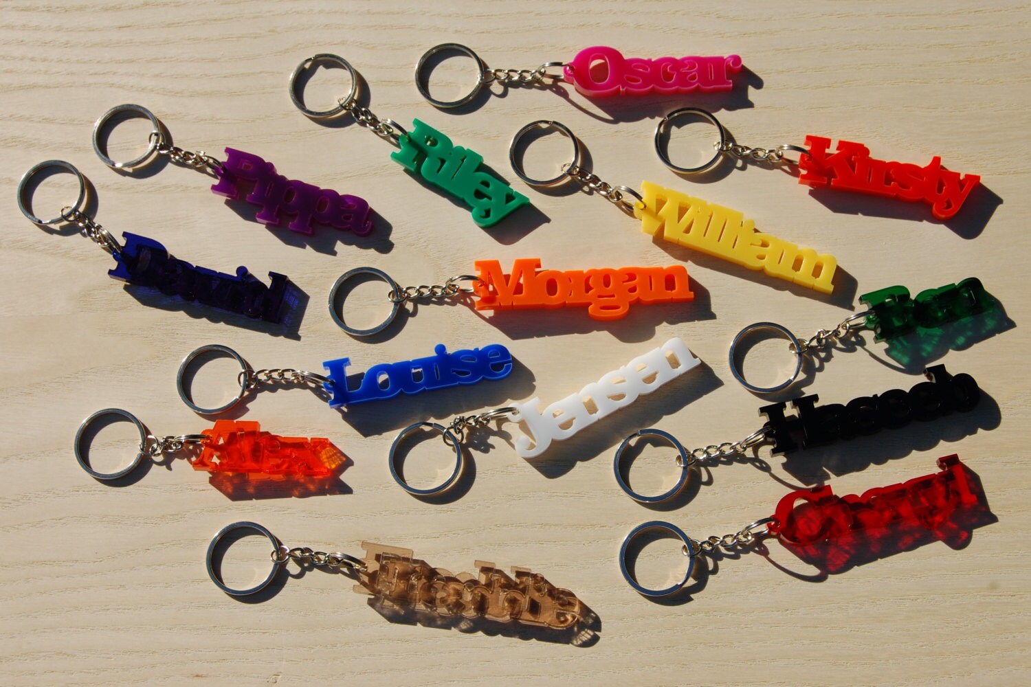 Personalised Laser Cut Name Keyring / Key Fob / Key Chain
