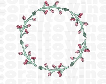 rose bud wreath SVG rose svg rose bud cut file rose cut file roses svg rose buds floral wreath svg cup decor rose decor cut file rose art