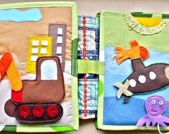 Quiet book ,activity book,soft toy for boys between 1 and 3 years,funny games to discover the world
