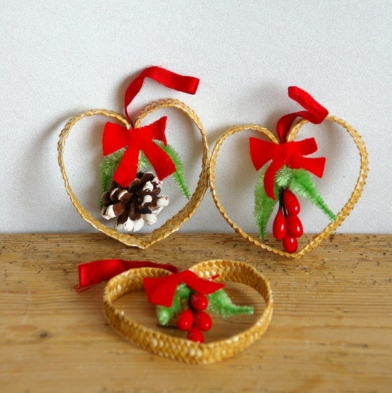 vintage christmas straw ornaments sale set by vintage christmas straw ornaments sale set by
